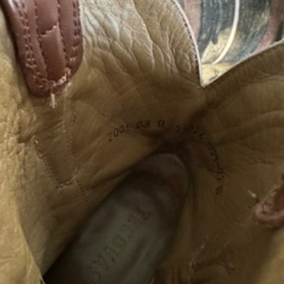 Tecovas " The Casey" Bourbon Lizard Ankle Boots- Womens size 8 *Limited Edition* - Picture 2 of 8